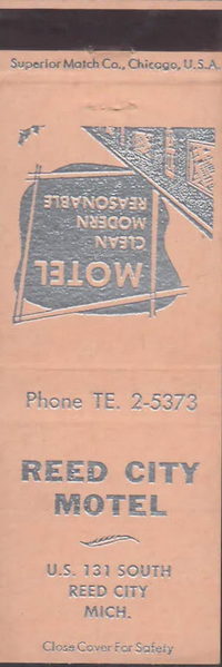 Reed City Motel - Matchbook (newer photo)